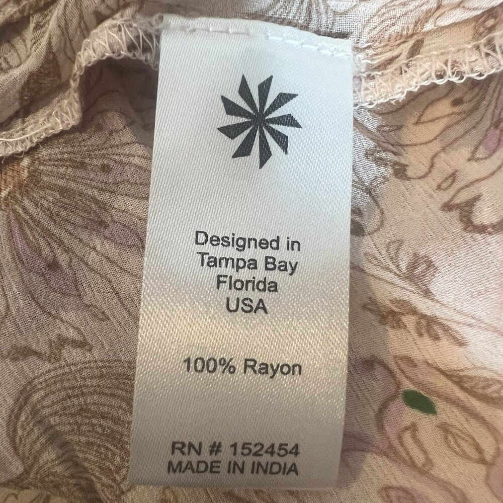 Love Kyla Anthropologie Top Blouse Small Size Floral Semi Sheer Butterfly Hen - Picture 4 of 12